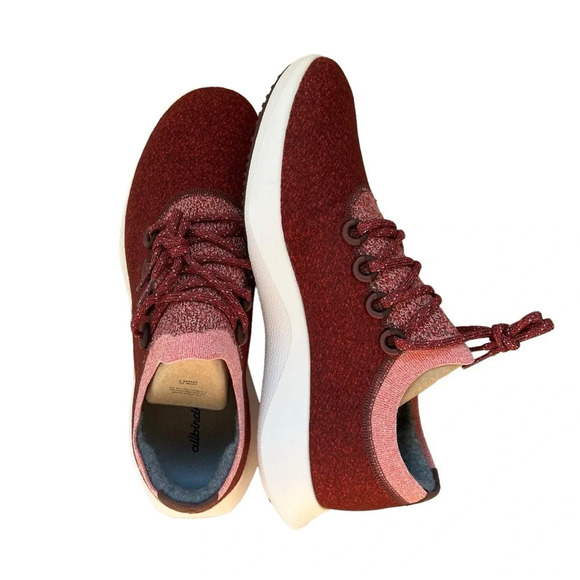 Allbirds Wool Dasher Mizzle Low Sneakers Red Mens 13.5 NWOB Classic Fall Casual - Picture 4 of 7